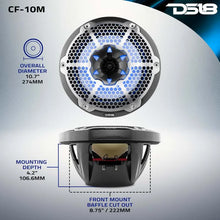 Load image into Gallery viewer, DS18 NXL-M Series Speaker w/ RGB LED Lights 10in 2-Way 200 Watts RMS 4 ohm Black Carbon Fiber - Additional View 6