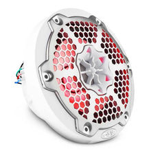 Load image into Gallery viewer, DS18 NXL-M Series Speaker w/ RGB LED Lights 6.5in 2-Way 100 Watts RMS 4 ohm White w/ Cover - Main Product View