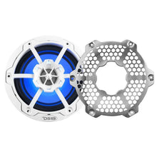 Load image into Gallery viewer, DS18 NXL-M Series Speaker w/ RGB LED Lights 6.5in 2-Way 100 Watts RMS 4 ohm White w/ Cover - Additional View 8