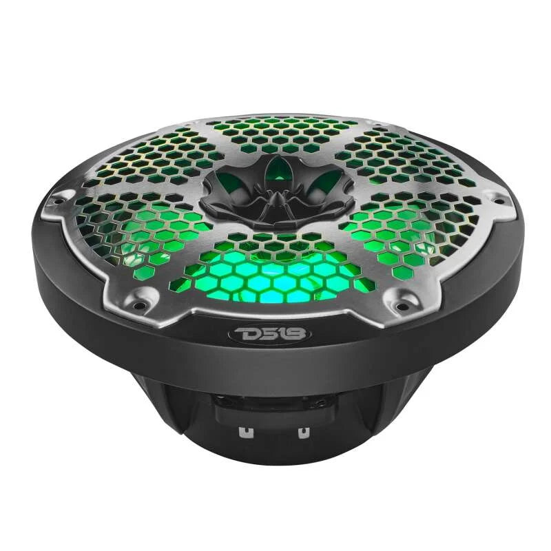 DS18 NXL-M Series Speaker w/ RGB LED Lights 8in 2-Way 125 Watts RMS 4 ohm Black - Side View