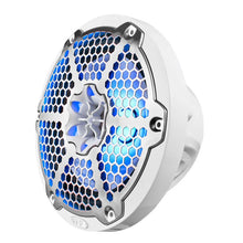 Load image into Gallery viewer, DS18 NXL-M Series Speaker w/ RGB LED Lights 8in 2-Way 125 Watts RMS 4 ohm White w/ Cover - Installation View