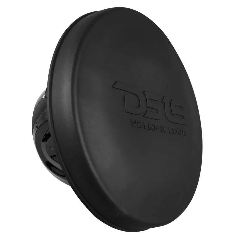 DS18 NXL-M Series Speaker w/ RGB LED Lights 8in 2-Way 125 Watts RMS 4 ohm Black Crbn Fiber w/ Cover - Side View