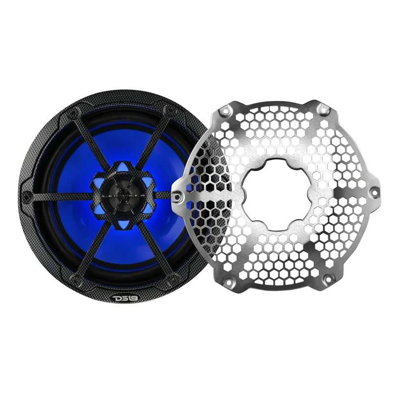 DS18 NXL-M Series Speaker w/ RGB LED Lights 8in 2-Way 125 Watts RMS 4 ohm Black Crbn Fiber w/ Cover - Additional View 7