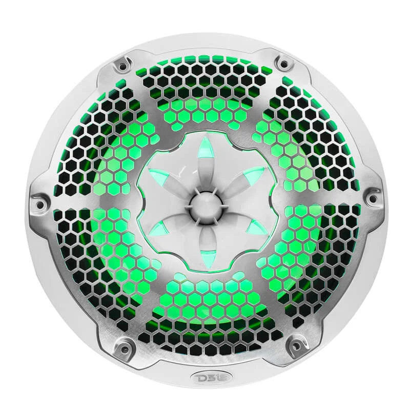 DS18 NXL-M Series Spkr w/ RGB LED Lights 10in 2-Way 200 Watts RMS 4 ohm Wht Grill Detached w/ Cover - Additional View 5