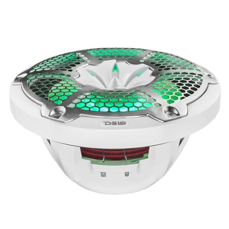 DS18 NXL-M Series Spkr w/ RGB LED Lights 10in 2-Way 200 Watts RMS 4 ohm Wht Grill Detached w/ Cover - Additional View 11