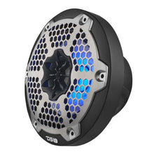 Load image into Gallery viewer, DS18 NXL-M Series Spkr w/ RGB LED Lights 6.5in 2-Way 100 Watts RMS 4 ohm Blk Grill Detached w/ Cover - Main Product View