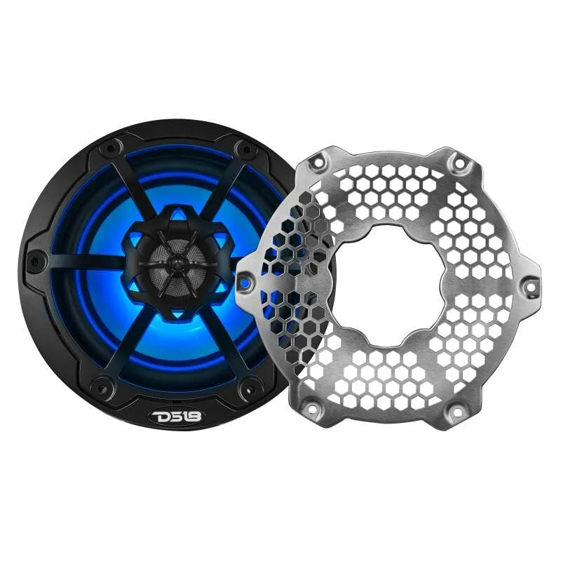 DS18 NXL-M Series Spkr w/ RGB LED Lights 6.5in 2-Way 100 Watts RMS 4 ohm Blk Grill Detached w/ Cover - Installation View