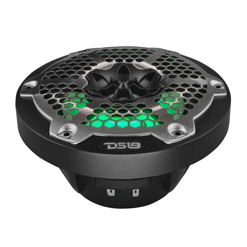 DS18 NXL-M Series Spkr w/ RGB LED Lights 6.5in 2-Way 100 Watts RMS 4 ohm Blk Grill Detached w/ Cover - Additional View 6