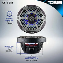 Load image into Gallery viewer, DS18 NXL-M Series Spkr w/ RGB LED Lights 6.5in 2-Way 125 Watts RMS 4 ohm Black Crbn Fiber w/ Cover - Additional View 5
