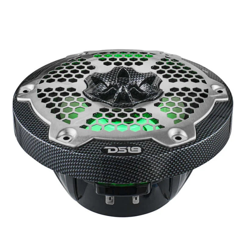 DS18 NXL-M Series Spkr w/ RGB LED Lights 6.5in 2-Way 125 Watts RMS 4 ohm Black Crbn Fiber w/ Cover - Additional View 6