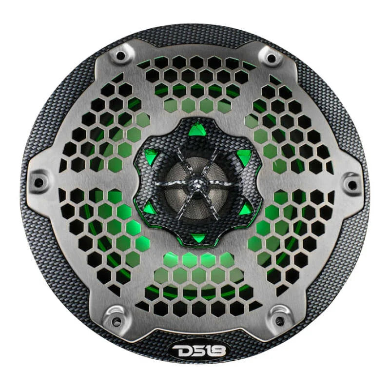 DS18 NXL-M Series Spkr w/ RGB LED Lights 6.5in 2-Way 125 Watts RMS 4 ohm Black Crbn Fiber w/ Cover - Additional View 9