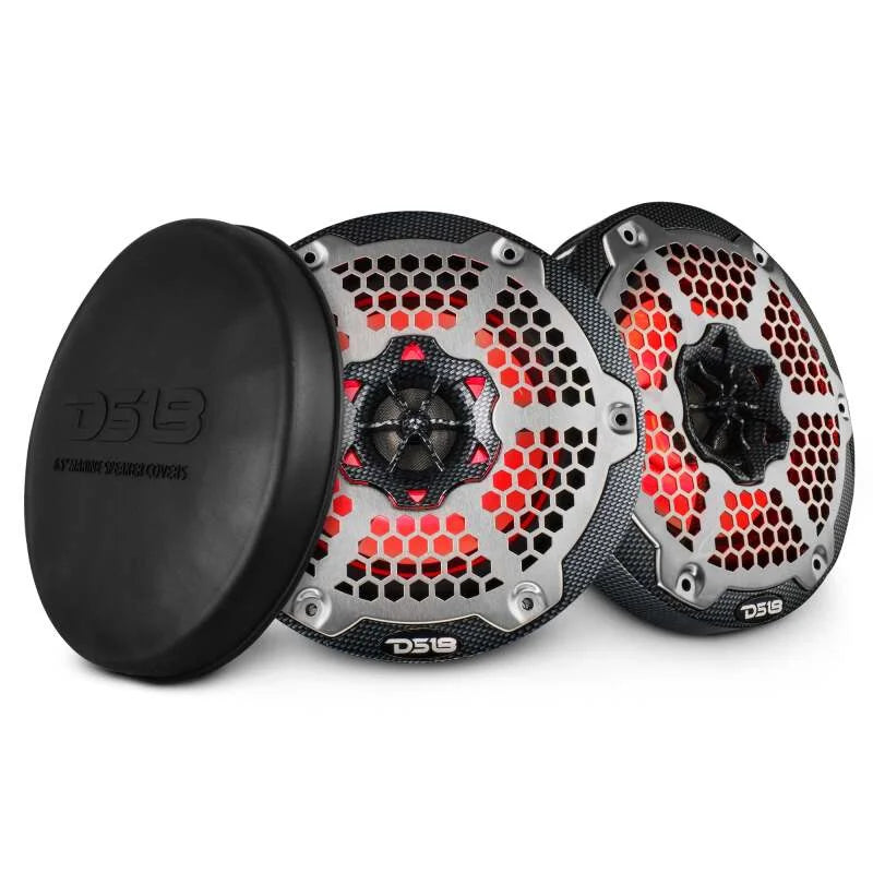 DS18 NXL-M Series Spkr w/ RGB LED Lights 6.5in 2-Way 125 Watts RMS 4 ohm Black Crbn Fiber w/ Cover - Additional View 10