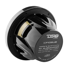 Load image into Gallery viewer, DS18 NXL Marine Subwoofer With RGB LEDs 10in 300 Watts RMS 4 ohm SVC Black Carbon Fiber - Additional View 5