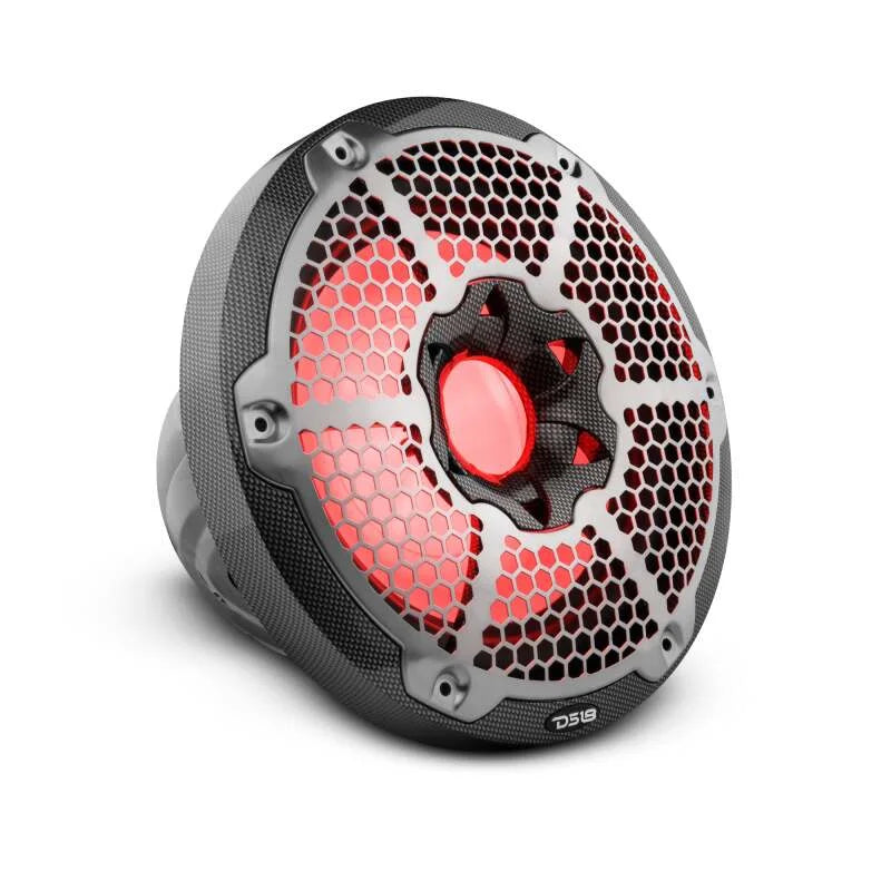 DS18 NXL Marine Subwoofer With RGB LEDs 10in 300 Watts RMS 4 ohm SVC Black Carbon Fiber - Additional View 8
