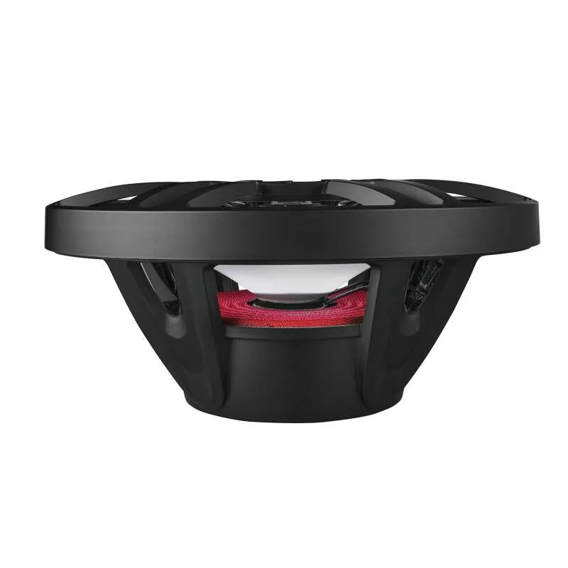 DS18 NXL Series Coaxial Marine Speaker w RGB Lights 6x9in 2-Way 125 Watts RMS 4 ohm Black w Cover - Side View