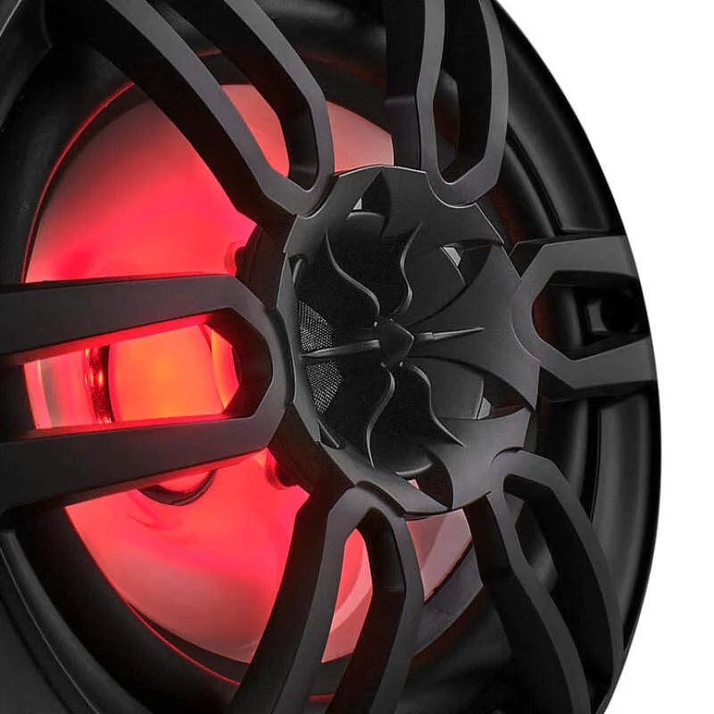 DS18 NXL Series Coaxial Marine Speaker w RGB Lights 6x9in 2-Way 125 Watts RMS 4 ohm Black w Cover - Back View