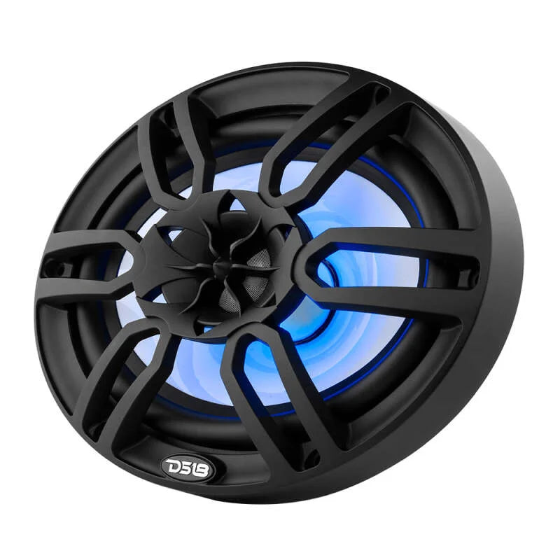 DS18 NXL Series Coaxial Marine Speaker w RGB Lights 6x9in 2-Way 125 Watts RMS 4 ohm Black w Cover - Additional View 7