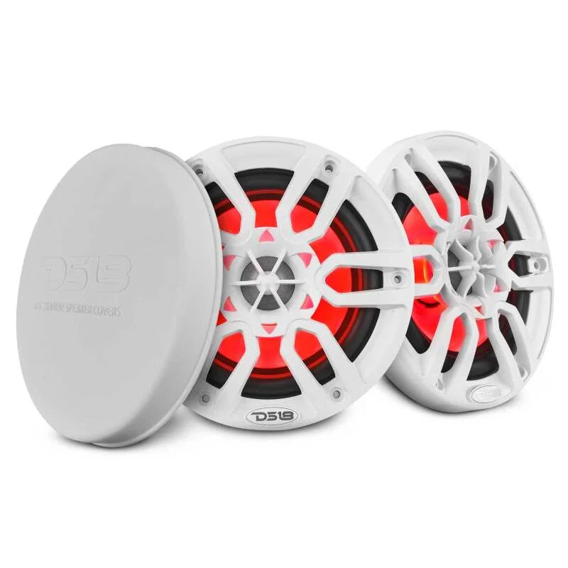 DS18 NXL Series Coaxial Marine Speaker w/ RGB Lights 6.5in 2-Way 100 Watts RMS 4 ohm White - Installation View