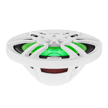 Load image into Gallery viewer, DS18 NXL Series Coaxial Marine Speaker w/ RGB Lights 6x9in 2-Way 125 Watts RMS 4 ohm White - Main Product View