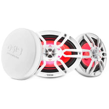Load image into Gallery viewer, DS18 NXL Series Coaxial Marine Speaker w/ RGB Lights 6x9in 2-Way 125 Watts RMS 4 ohm White - Side View