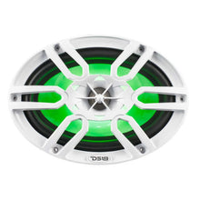 Load image into Gallery viewer, DS18 NXL Series Coaxial Marine Speaker w/ RGB Lights 6x9in 2-Way 125 Watts RMS 4 ohm White - Additional View 9