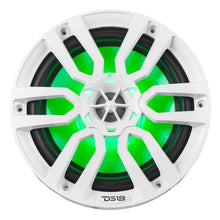 Load image into Gallery viewer, DS18 NXL Series Coaxial Marine Speaker w/ RGB Lights 8in 2-Way 125 Watts RMS 4 ohm White - Main Product View
