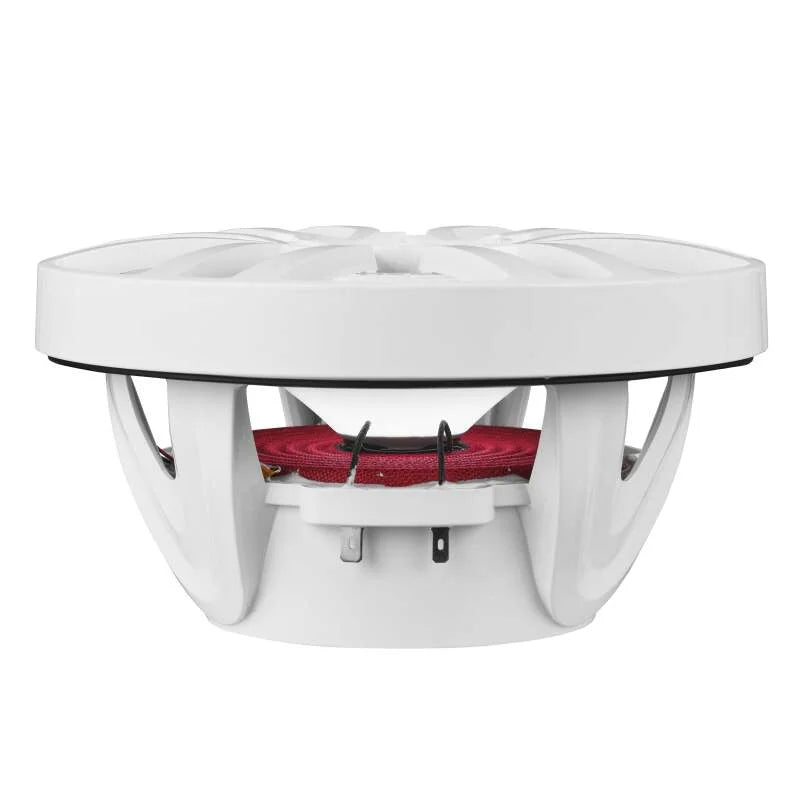 DS18 NXL Series Coaxial Marine Speaker w/ RGB Lights 8in 2-Way 125 Watts RMS 4 ohm White - Side View