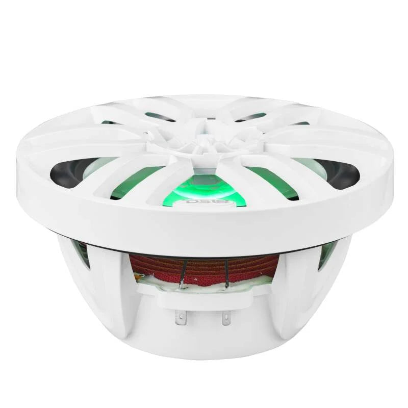 DS18 NXL Series Coaxial Marine Speaker w/ RGB Lights 8in 2-Way 125 Watts RMS 4 ohm White - Installation View