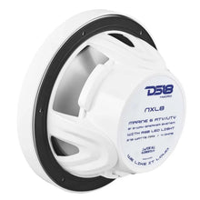 Load image into Gallery viewer, DS18 NXL Series Coaxial Marine Speaker w/ RGB Lights 8in 2-Way 125 Watts RMS 4 ohm White - Additional View 7