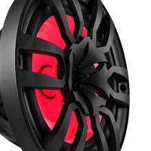 Load image into Gallery viewer, DS18 NXL Series Coaxial Marine Speaker w/ RGB Lights 10in 2-Way 200Watts RMS 4 ohm Black w/ Cover - Side View