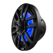 Load image into Gallery viewer, DS18 NXL Series Coaxial Marine Speaker w/ RGB Lights 10in 2-Way 200Watts RMS 4 ohm Black w/ Cover - Installation View