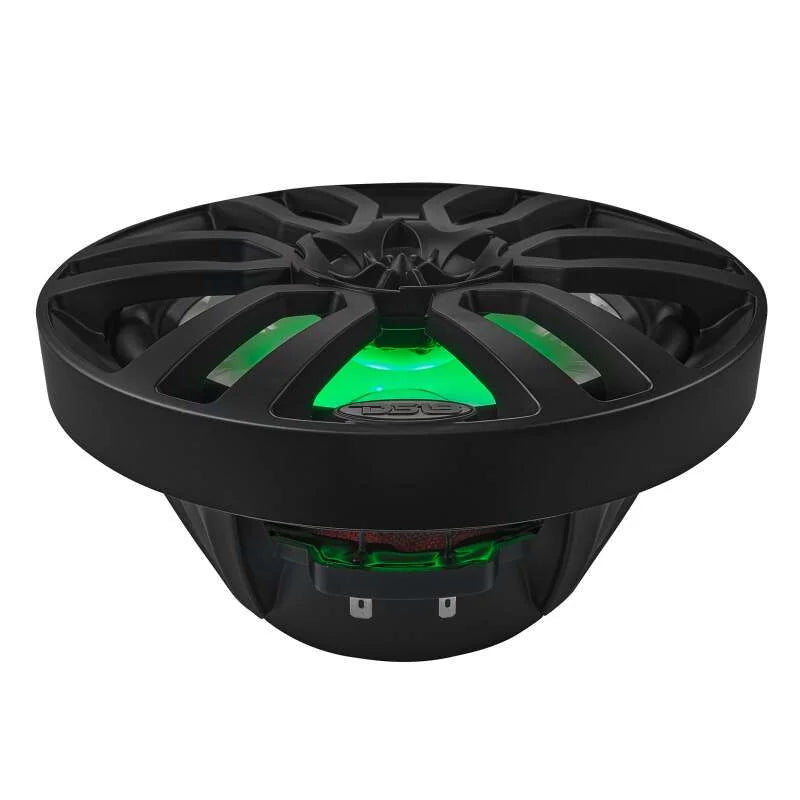 DS18 NXL Series Coaxial Marine Speakers w/ RGB Lights 8in 2-Way 125 Watts RMS 4 ohm Black - Main Product View