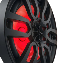 Load image into Gallery viewer, DS18 NXL Series Coaxial Marine Speakers w/ RGB Lights 8in 2-Way 125 Watts RMS 4 ohm Black - Back View