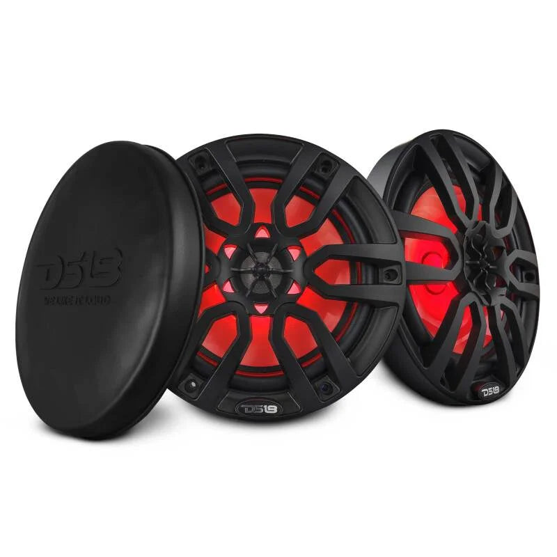DS18 NXL Series Coaxial Marine Speakers w/ RGB Lights 8in 2-Way 125 Watts RMS 4 ohm Black - Additional View 8