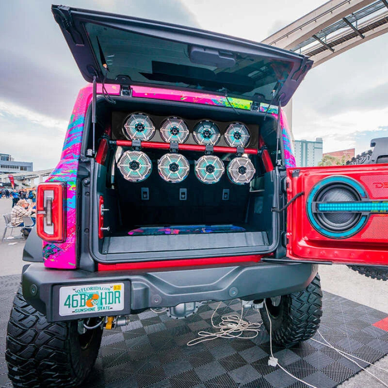 DS18 Overhead Bar 4 x 8in / 2x 6.5in / 2x 3.78in (Speakers Not Included) fits 2021-2025 Ford Bronco 4-Door - Side View