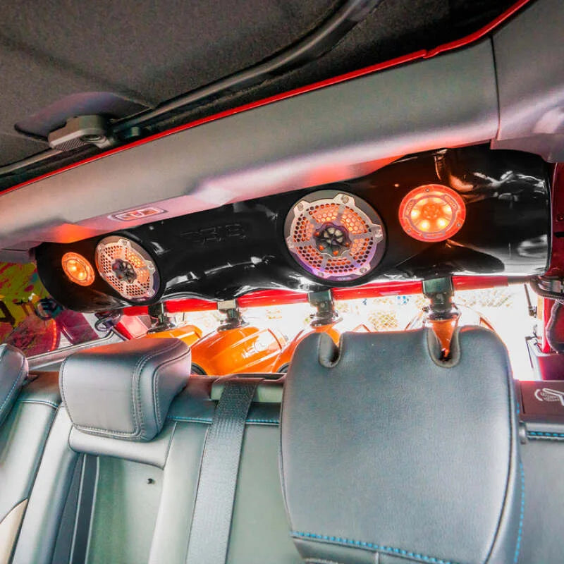 DS18 Overhead Bar 4 x 8in / 2x 6.5in / 2x 3.78in (Speakers Not Included) fits 2021-2025 Ford Bronco 4-Door - Back View