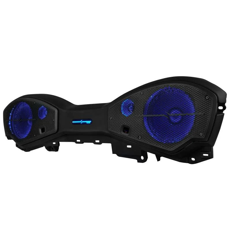 DS18 Overhead Soundbar w/ 2x 8in Speakers & 2x 3.8in Tweeters Included w/ LEDs fits 2024+ Jeep JL / JLU / JT - Side View