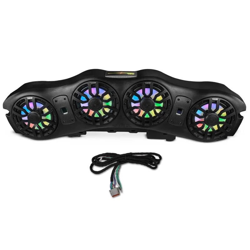 DS18 Overhead Soundbar w/ Speakers (2 x NXL-IQ8/BK) and LEDs fits 2024+ JL / JLU / JT - Back View