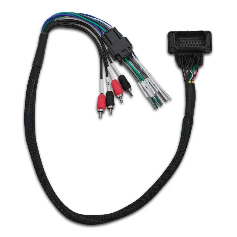 DS18 Plug and Play Harness For OEM Ride Command For 4-CH RCA Audio Signal and Remote Turn-on - Side View