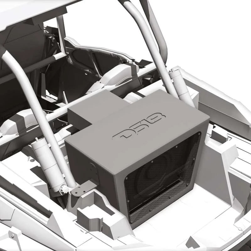 DS18 Polaris RZR 10in Subwoofer Enclosure w/EXL-X10.2D Subwoofer- Black Finish- Acrylic Window- LED - Additional View 5