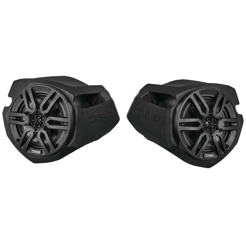 DS18 Polaris RZR Front Kick Panel Pods Loaded Enclosure 2x 6.5in Spkr Built-in Amp + Twtr Bluetooth - Main Product View