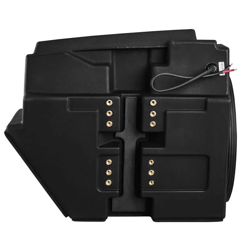 DS18 Polaris RZR Glove Box Enclosure with 10in Carbon Fiber Subwoofer Included 600 Watts RMS - Back View