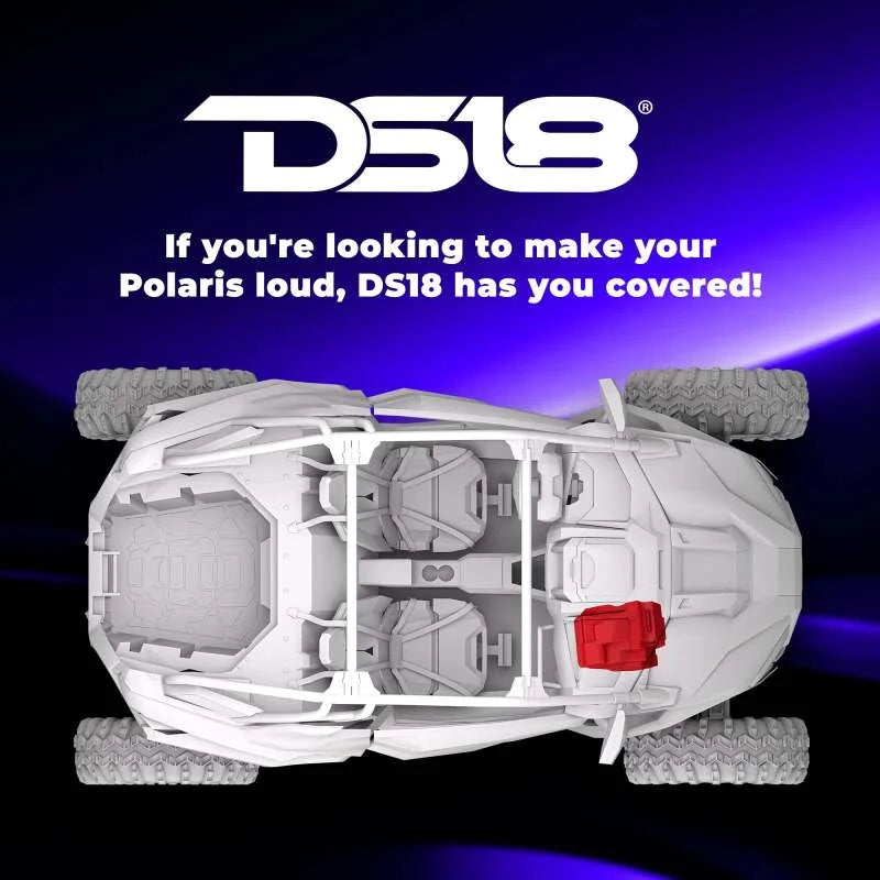 DS18 RZR Pro 20-24 Under Dashboard Subwoofer Enclosure 1 x GEN-X104DCF Included IP65 OEM Fit - Side View