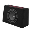 Load image into Gallery viewer, DS18 Single 10in Shallow Enclosure w/ Subwoofer 350 Watts RMS Sealed Black Carpet - Main Product View