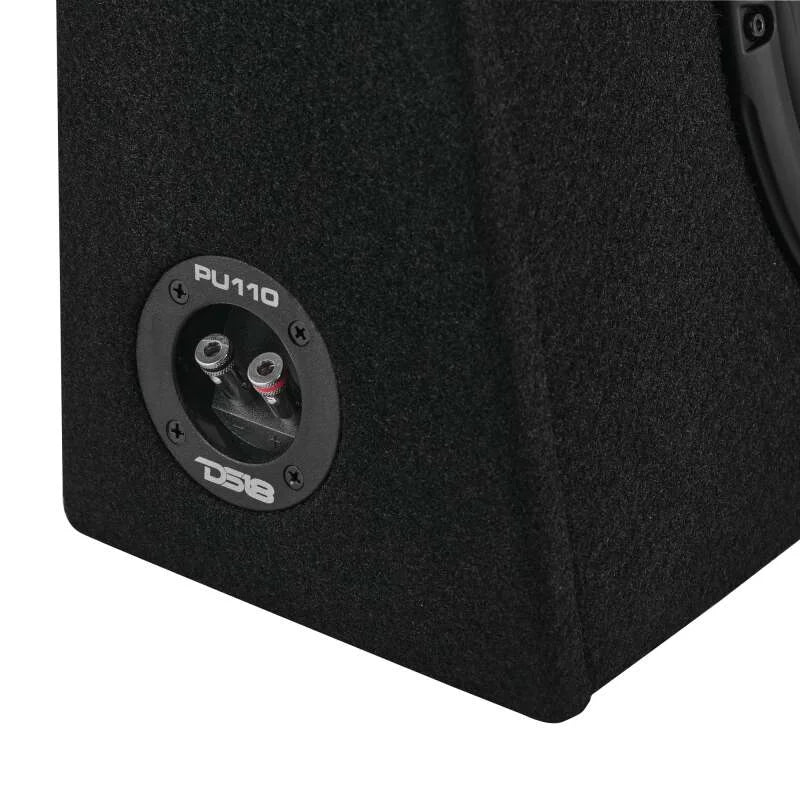 DS18 Single 10in Shallow Enclosure w/ Subwoofer 350 Watts RMS Sealed Black Carpet - Additional View 5