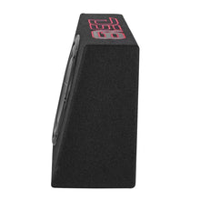 Load image into Gallery viewer, DS18 Single 10in Shallow Enclosure w/ Subwoofer 350 Watts RMS Sealed Black Carpet Amplified - Main Product View