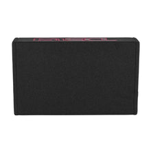 Load image into Gallery viewer, DS18 Single 10in Shallow Enclosure w/ Subwoofer 350 Watts RMS Sealed Black Carpet Amplified - Side View