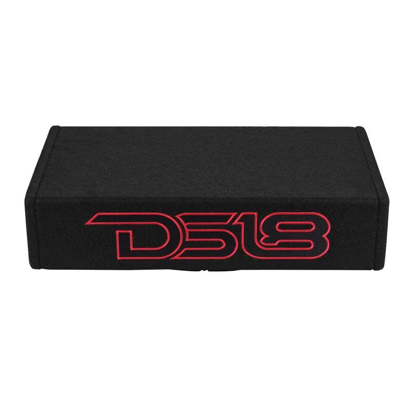DS18 Single 10in Shallow Enclosure w/ Subwoofer 350 Watts RMS Sealed Black Carpet Amplified - Additional View 6