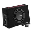Load image into Gallery viewer, DS18 Single 10in Shallow Enclosure w/ Subwoofer 350 Watts RMS Sealed Black Carpet Amplified - Additional View 8