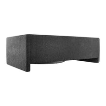 Load image into Gallery viewer, DS18 Single 10in Shallow Subwoofer &amp; Enclosure 300 Watt RMS Downfiring Sealed Black Carpet Amplified - Back View